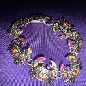 Colorful Crab Charm Bracelet